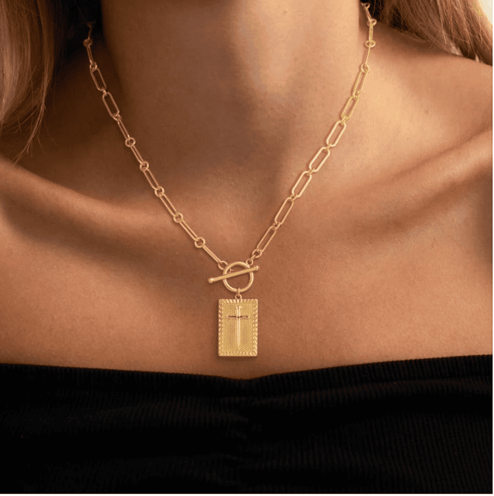 Elegant Unique Cross Pendant Necklace