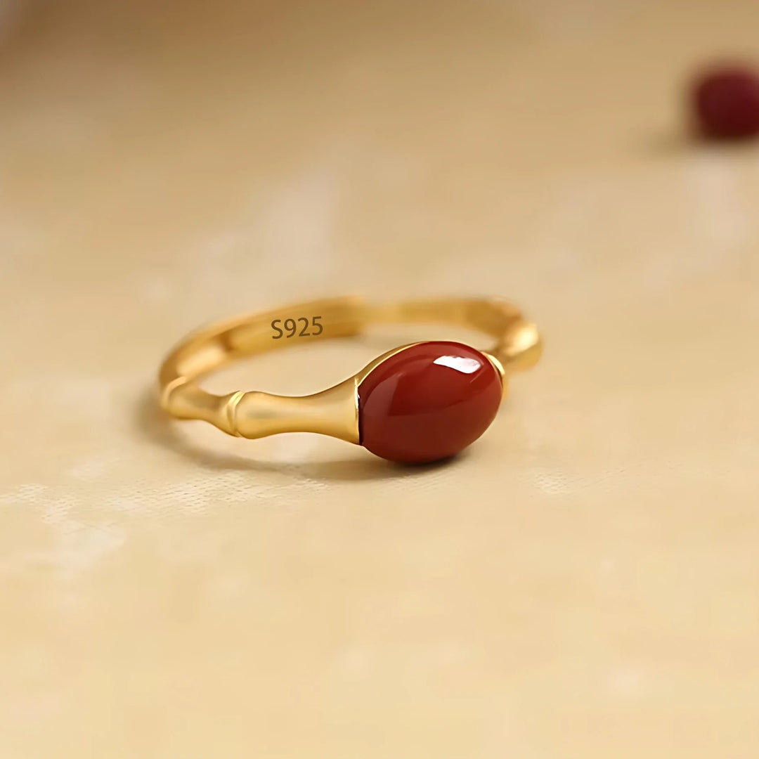 Polished Pearl Bamboo Ring