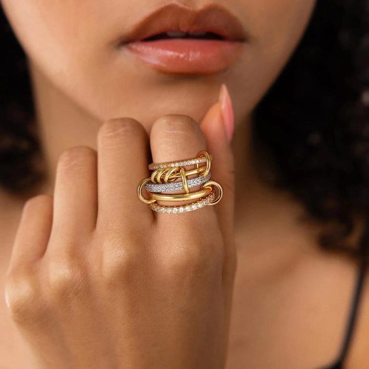 Blaise Stacked Crystals Ring