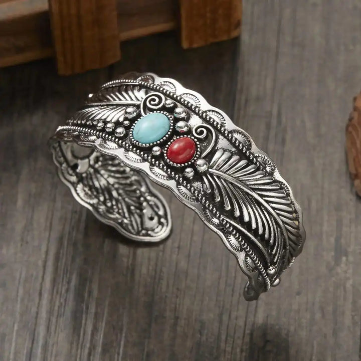 Mesina Turquoise Silver Gold Bracelet