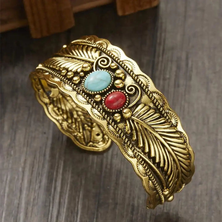 Mesina Turquoise Silver Gold Bracelet