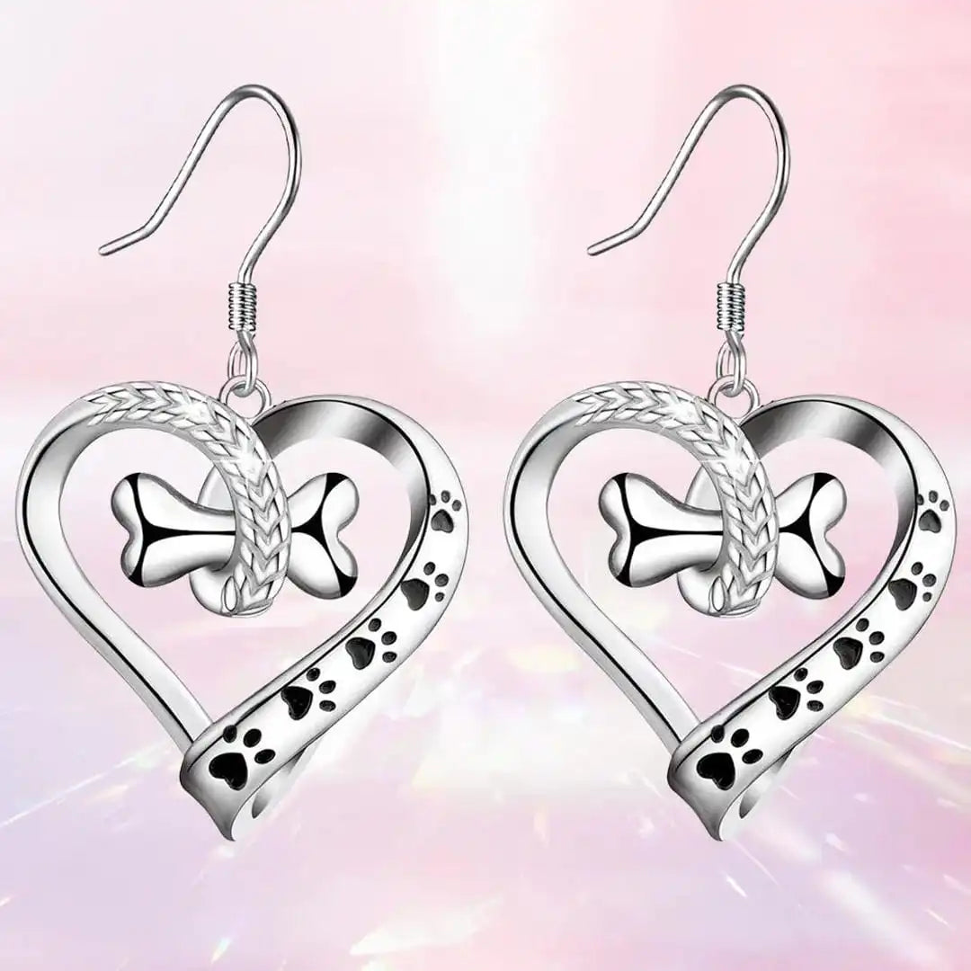 Pet Lover Heart &amp; Bone Jewelry Set