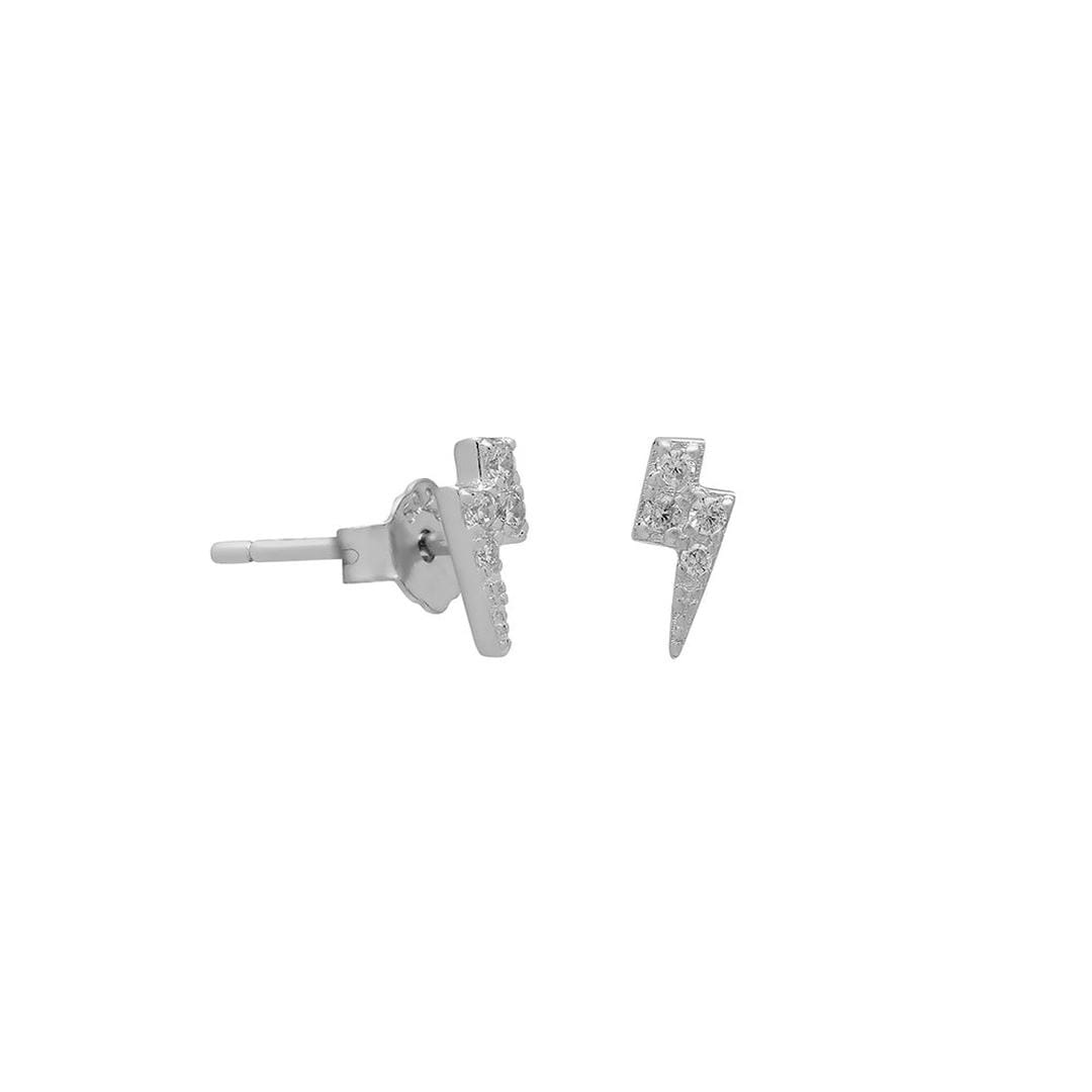 Micro Lightning Bolt Stud Earrings