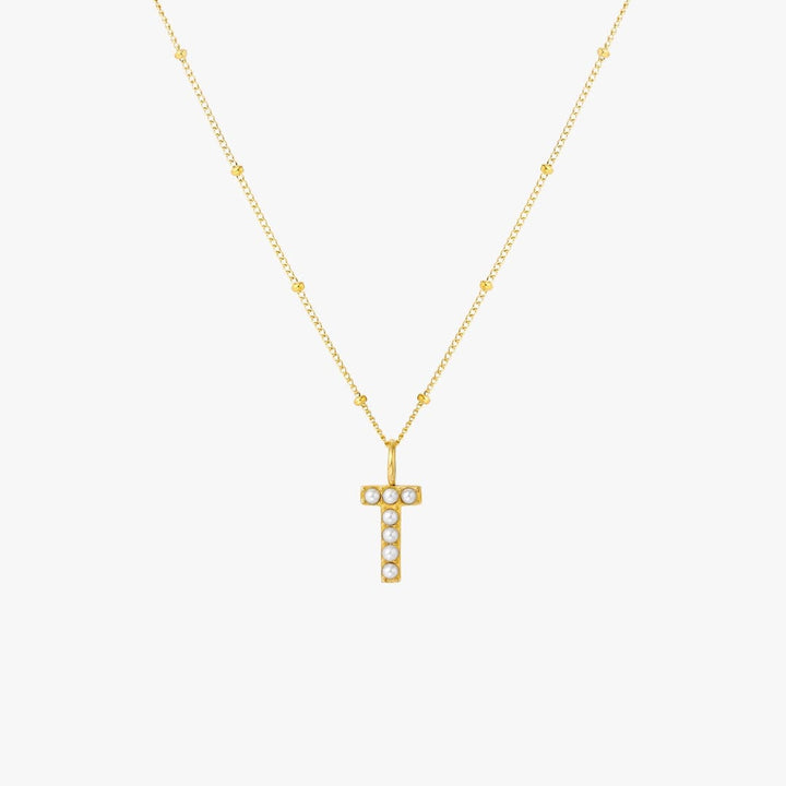 Pearl Initial Pendant Necklace