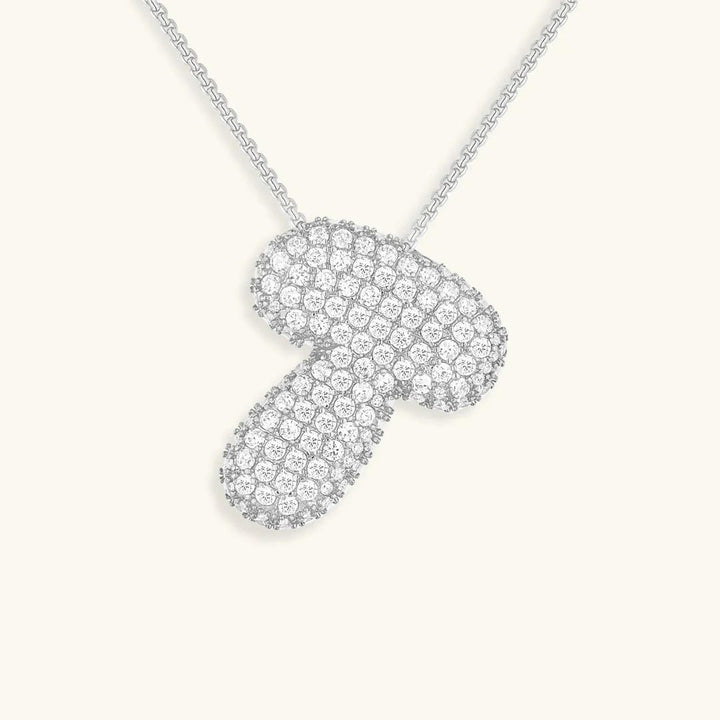 Bubble Initial Crystals Necklace