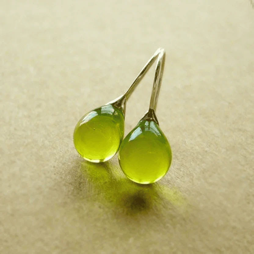 Timeless Green Drop Earrings