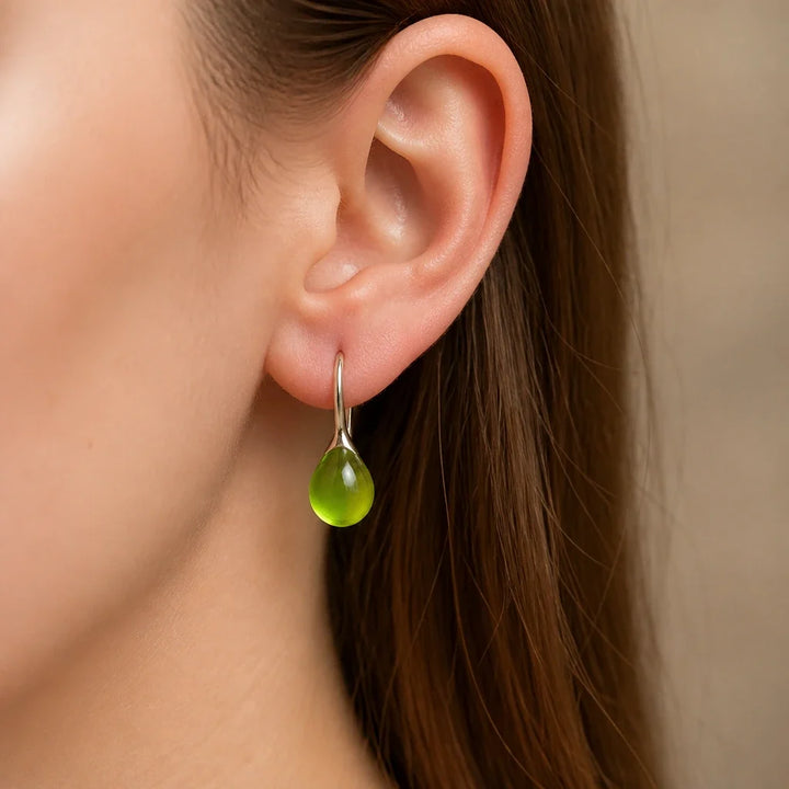 Timeless Green Drop Earrings