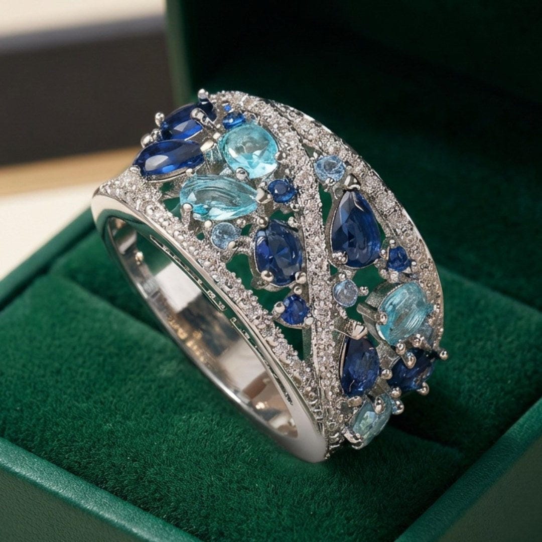 Vintage Pavé Marquise Cluster Ring