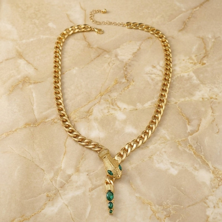 Lavish Snake Gold Necklace