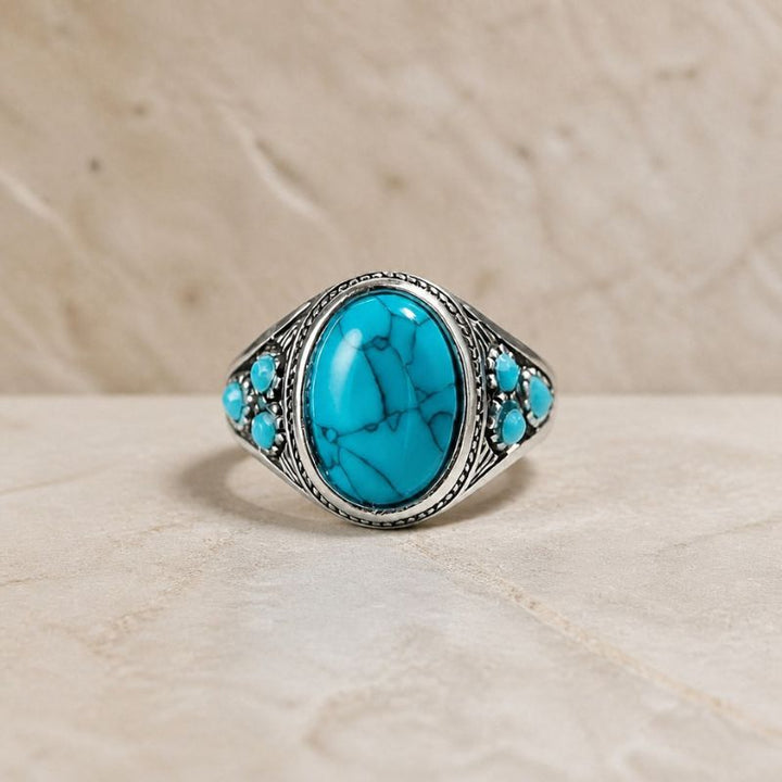Opulent Oval Turquoise Ring