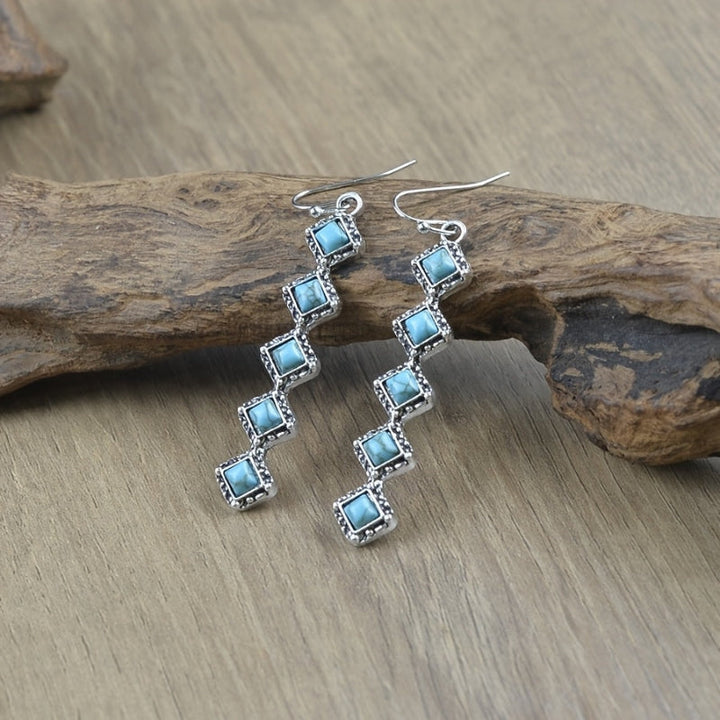 Turquoise Cascade Drop Earrings