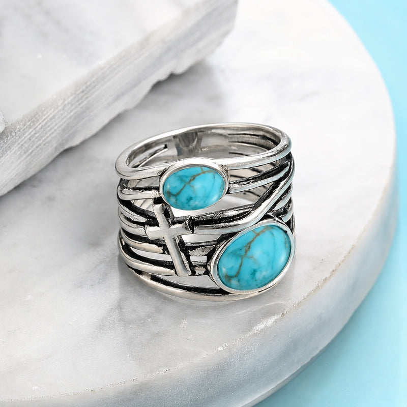 Opulent Turquoise Wide Ring