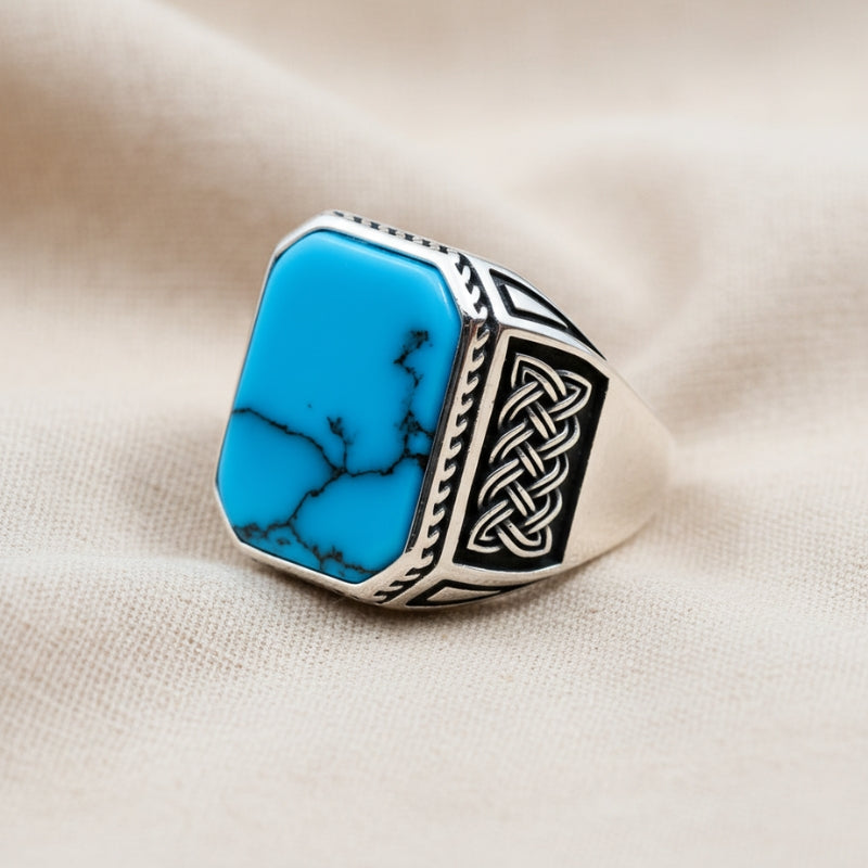 Ethereal Square Turquoise Ring