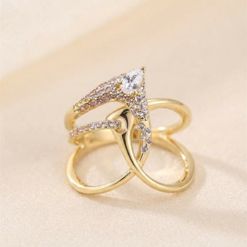 Radiant Hollow Zirconia Ring