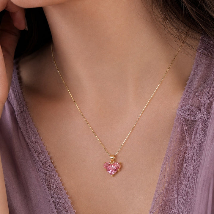 Radiant Heart Glass Necklace