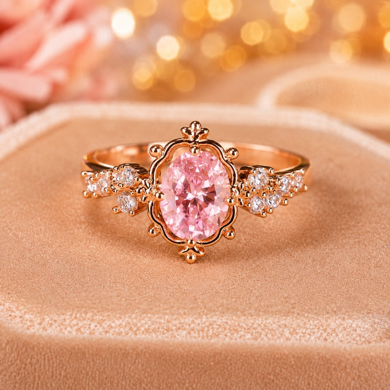 Timeless Oval Halo Ring