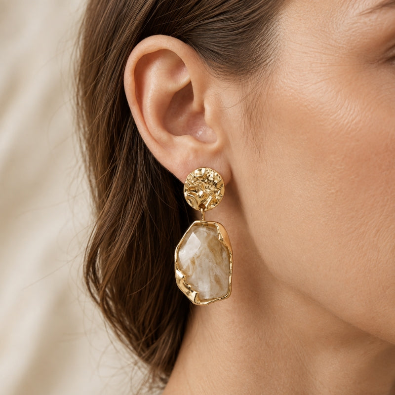 Ethereal Resin Drop Earrings