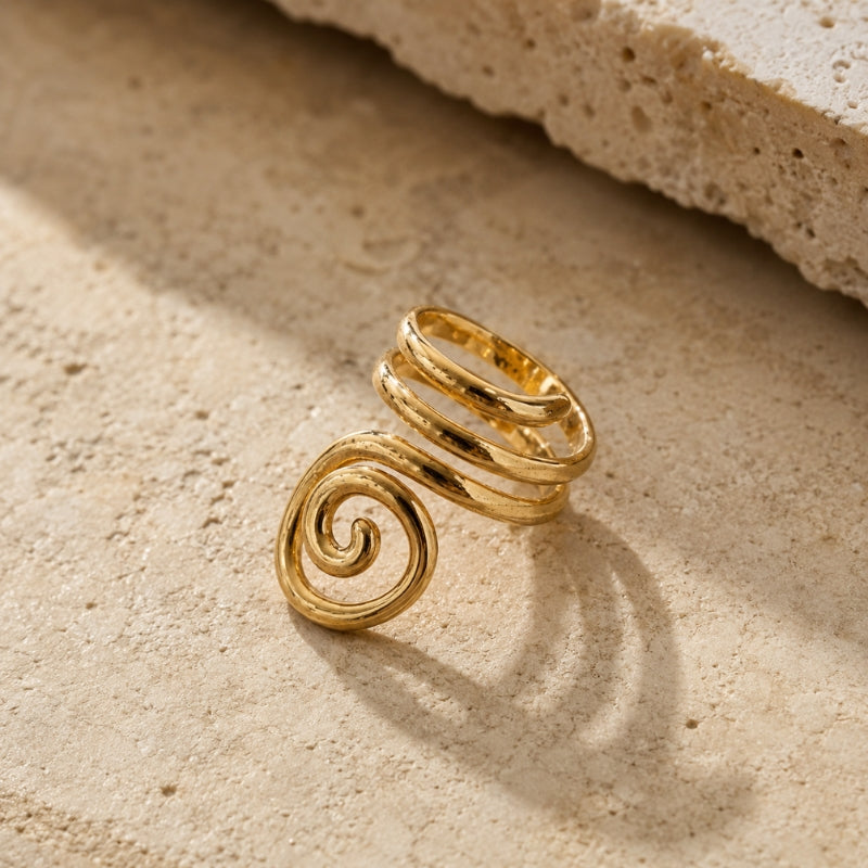 Luxe Spiral Open Ring