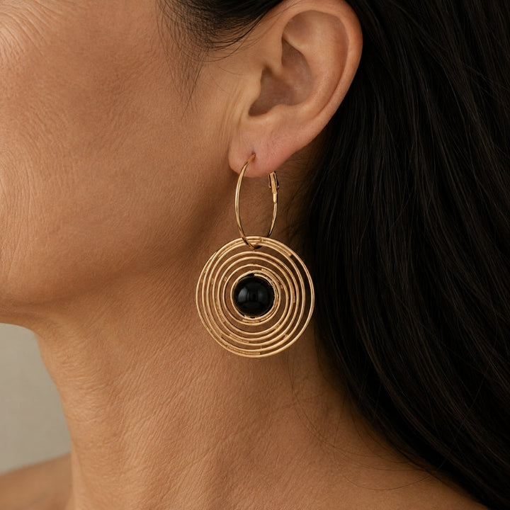 Timeless Spiral Circle Earrings