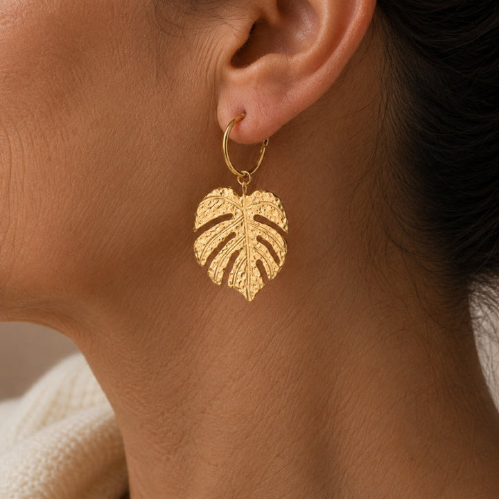 Radiant Leaf Cutout Earrings