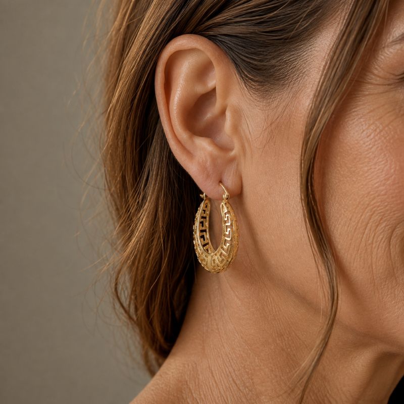 Timeless Greek Hoop Earrings