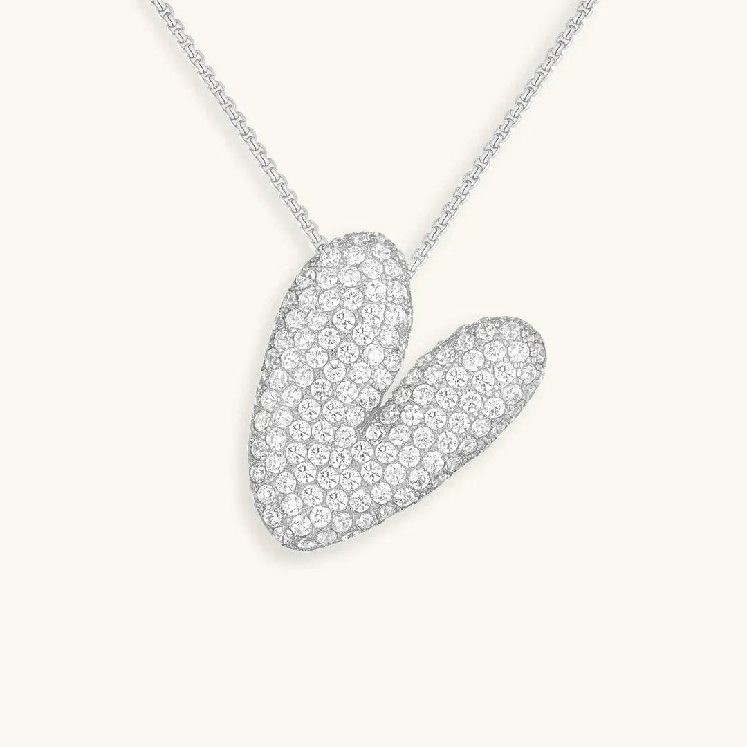 Bubble Initial Crystals Necklace