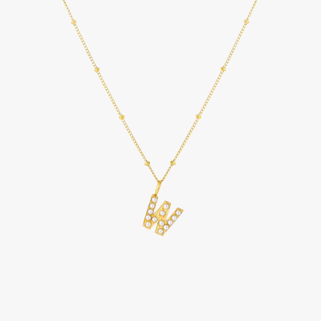 Pearl Initial Pendant Necklace