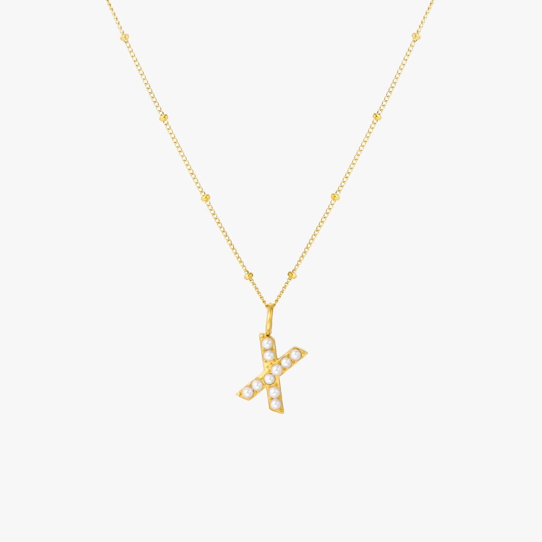 Pearl Initial Pendant Necklace