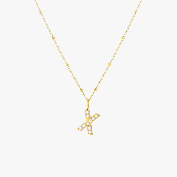 Pearl Initial Pendant Necklace