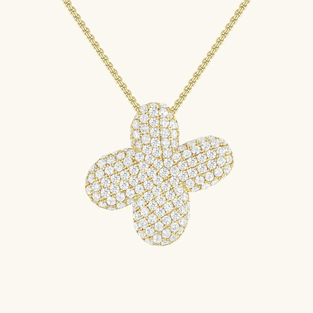 Bubble Initial Crystals Necklace