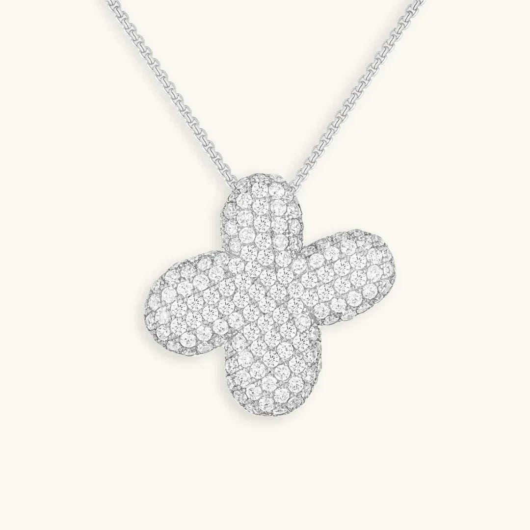 Bubble Initial Crystals Necklace