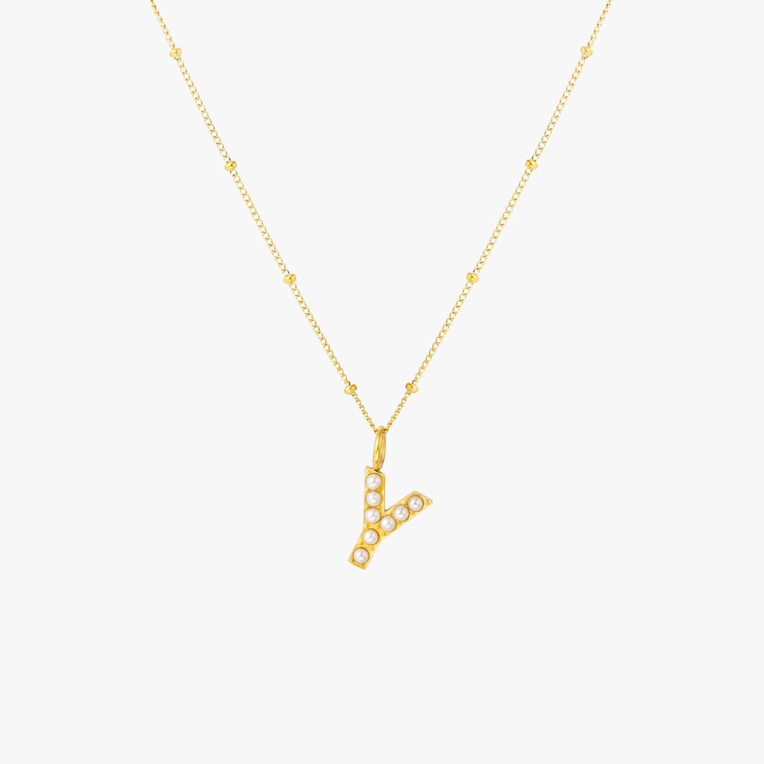 Pearl Initial Pendant Necklace