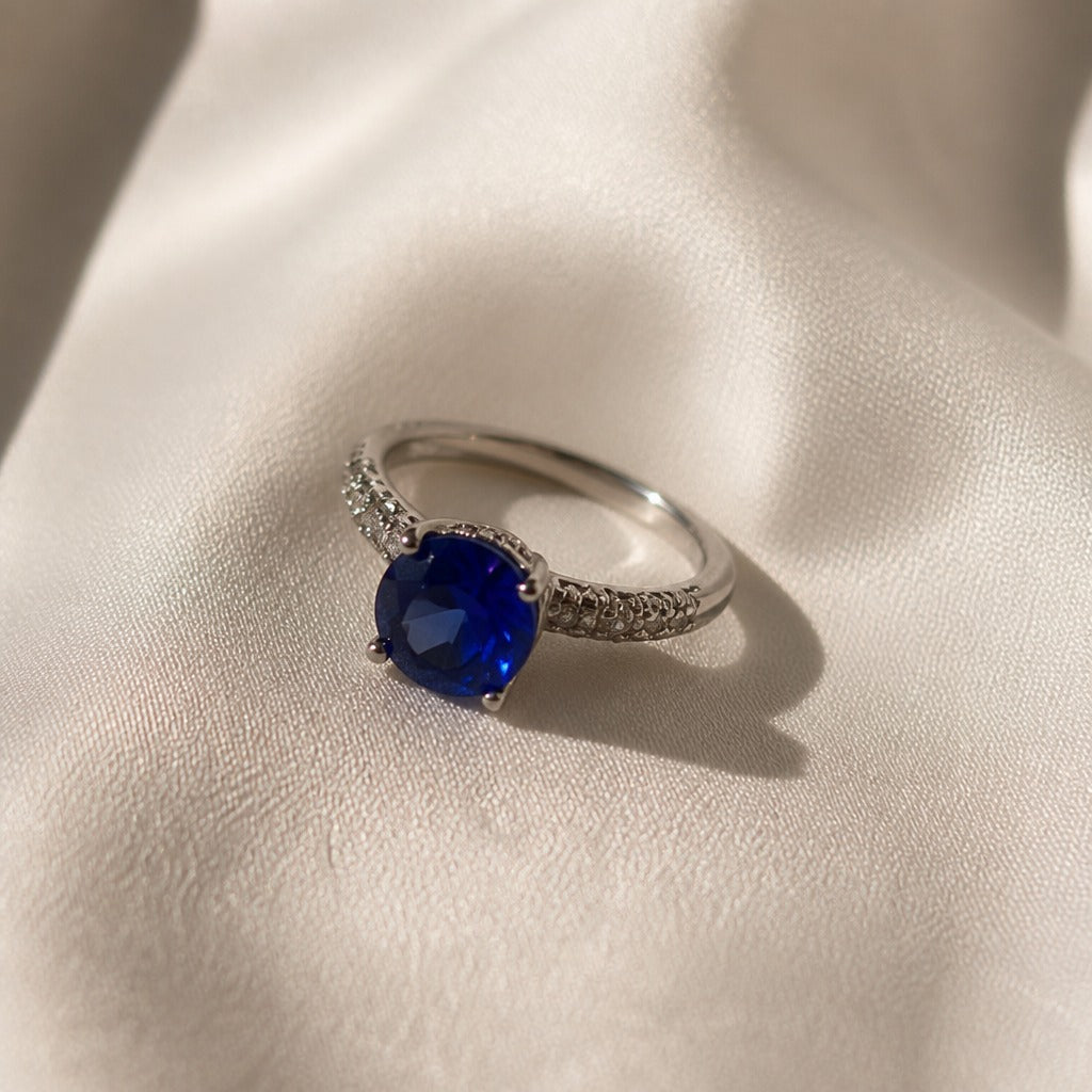 Zirconia Eternity Silver Band Ring
