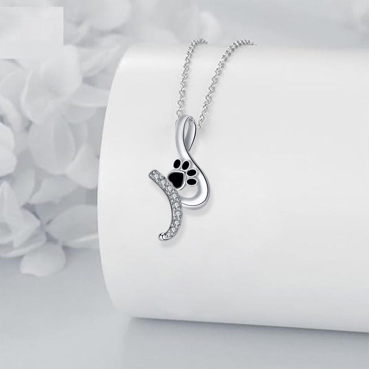 Paw Print Pendant Necklace