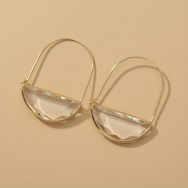 Half Moon Translucent Hoop Earrings