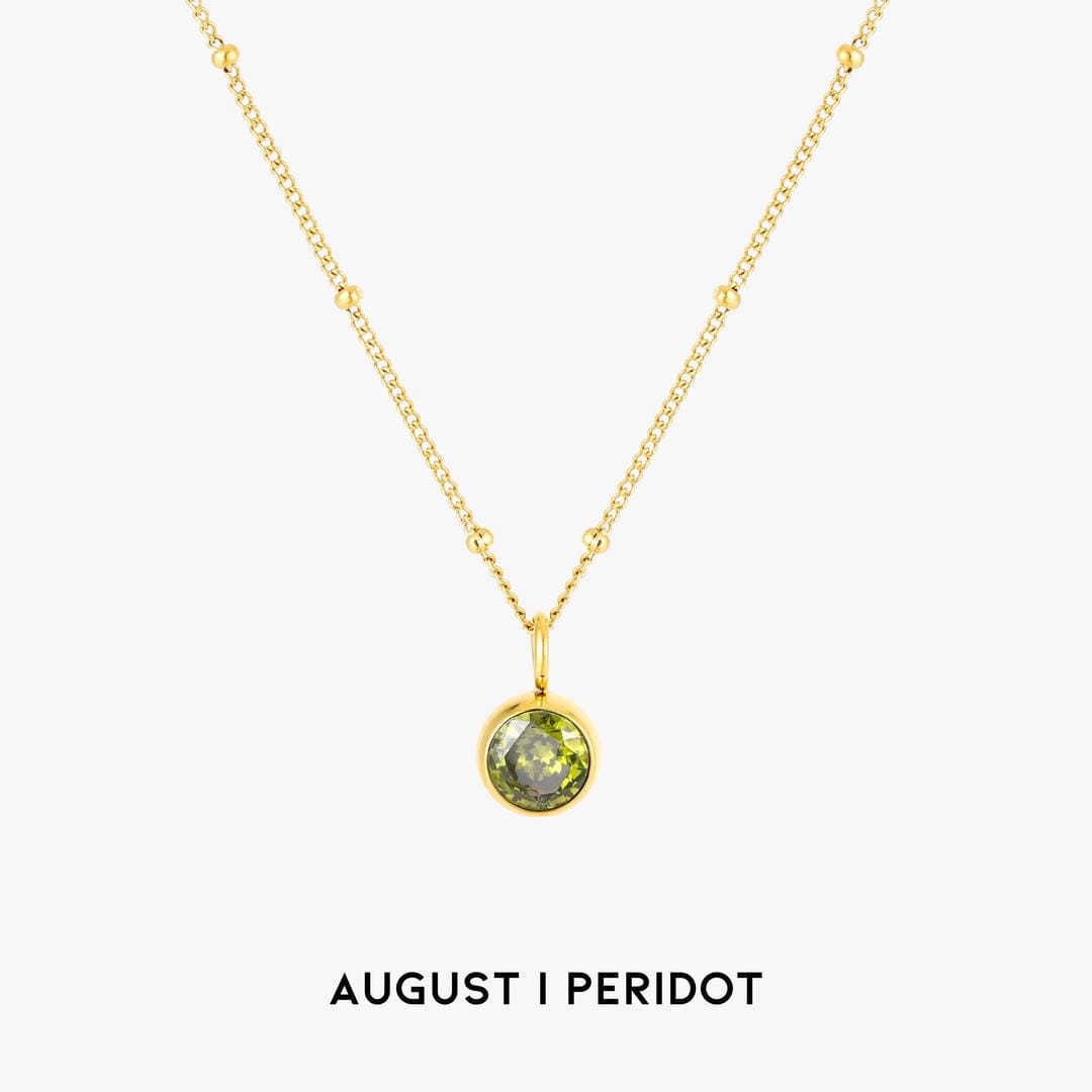 Luminous Circle Gemstone Necklace