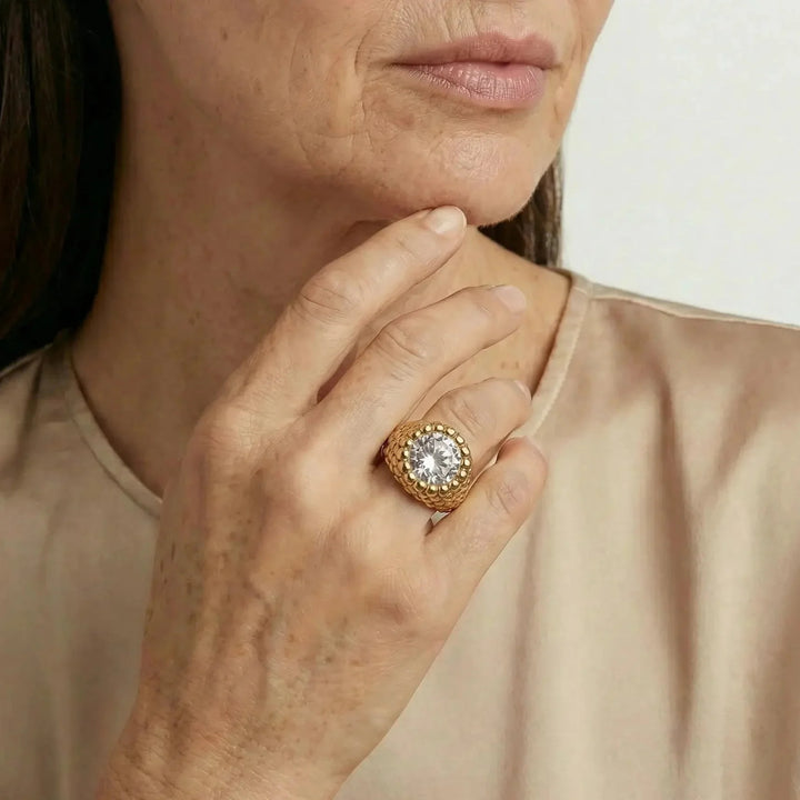 Aurora Crown Crystal Ring