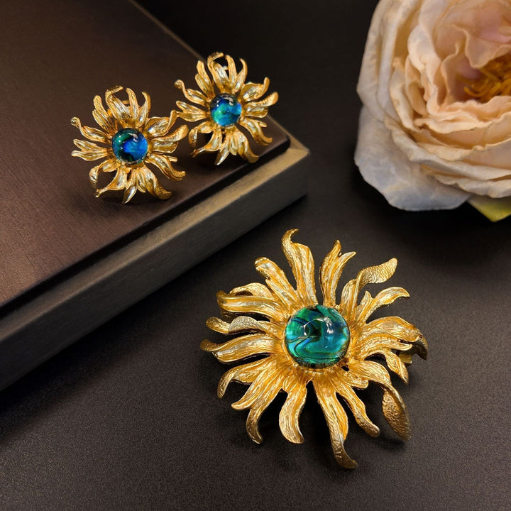 Azure Bloom Brooch