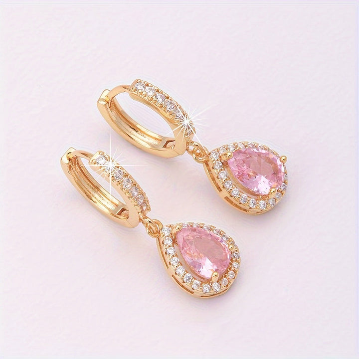 Exquisite Cubic Zirconia Drop Earrings