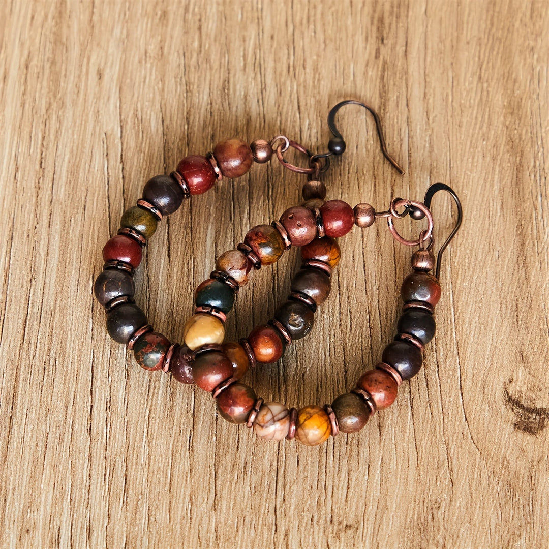 Vintage Creative Teardrop Bead Earrings