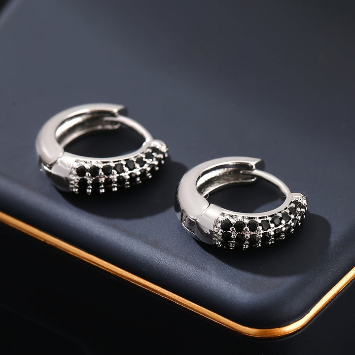 Vintage Geometric Onyx Earrings