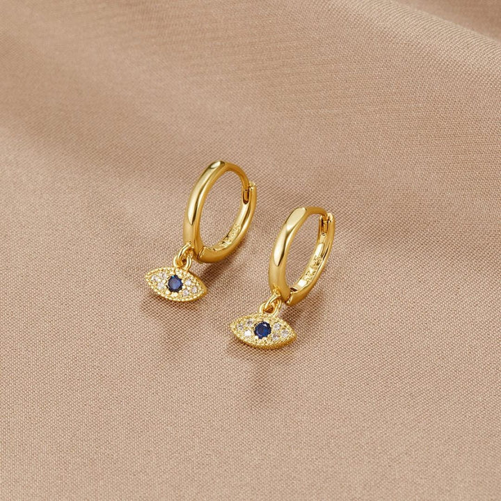 Eye Drop Gold Earrings