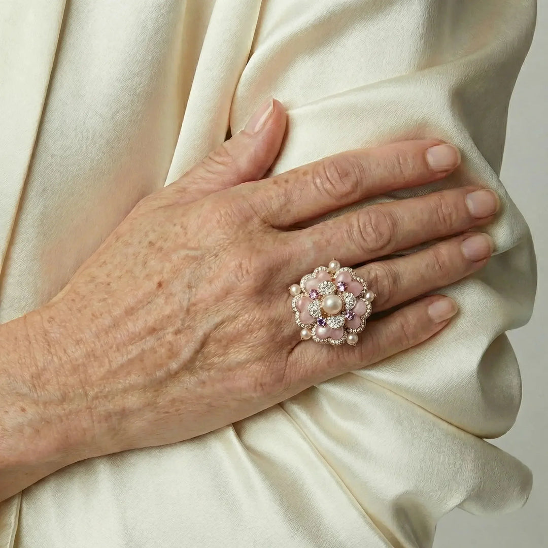 Blush Bloom Pearl Ring