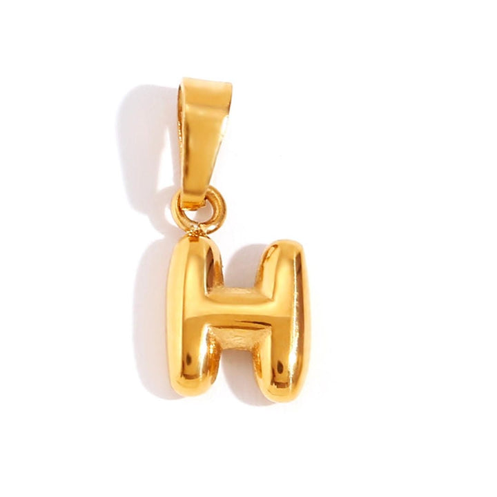 Trendy Bubble Letter Pendant Necklace