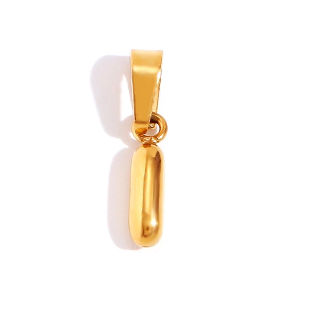 Trendy Bubble Letter Pendant Necklace