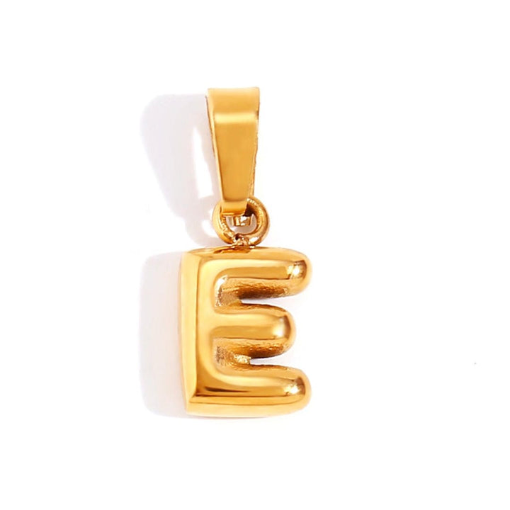 Trendy Bubble Letter Pendant Necklace
