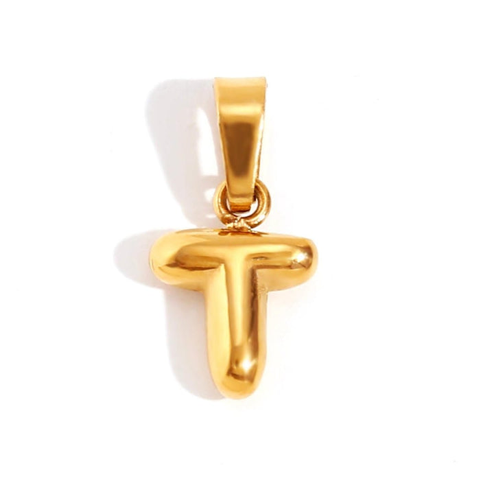 Trendy Bubble Letter Pendant Necklace