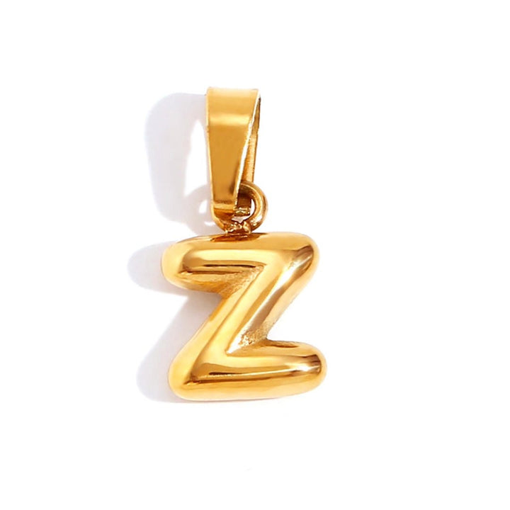 Trendy Bubble Letter Pendant Necklace