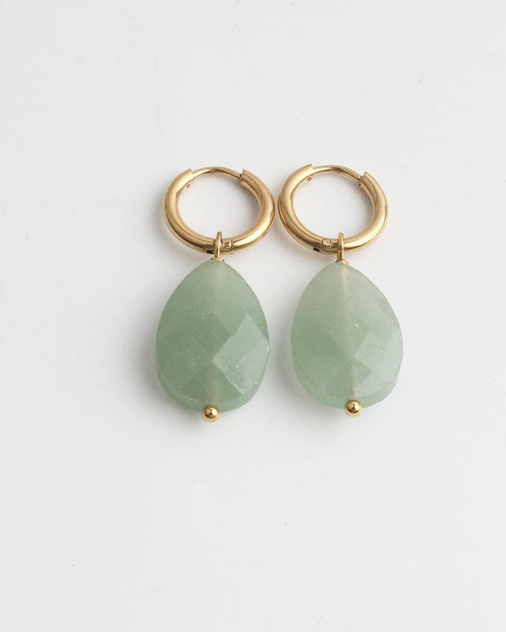 Lieze Elegant Timeless Stone Drop Earrings
