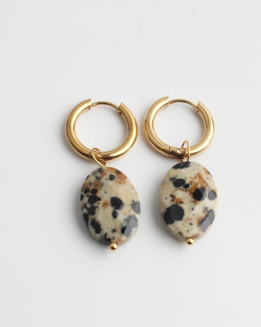 Lieze Elegant Timeless Stone Drop Earrings